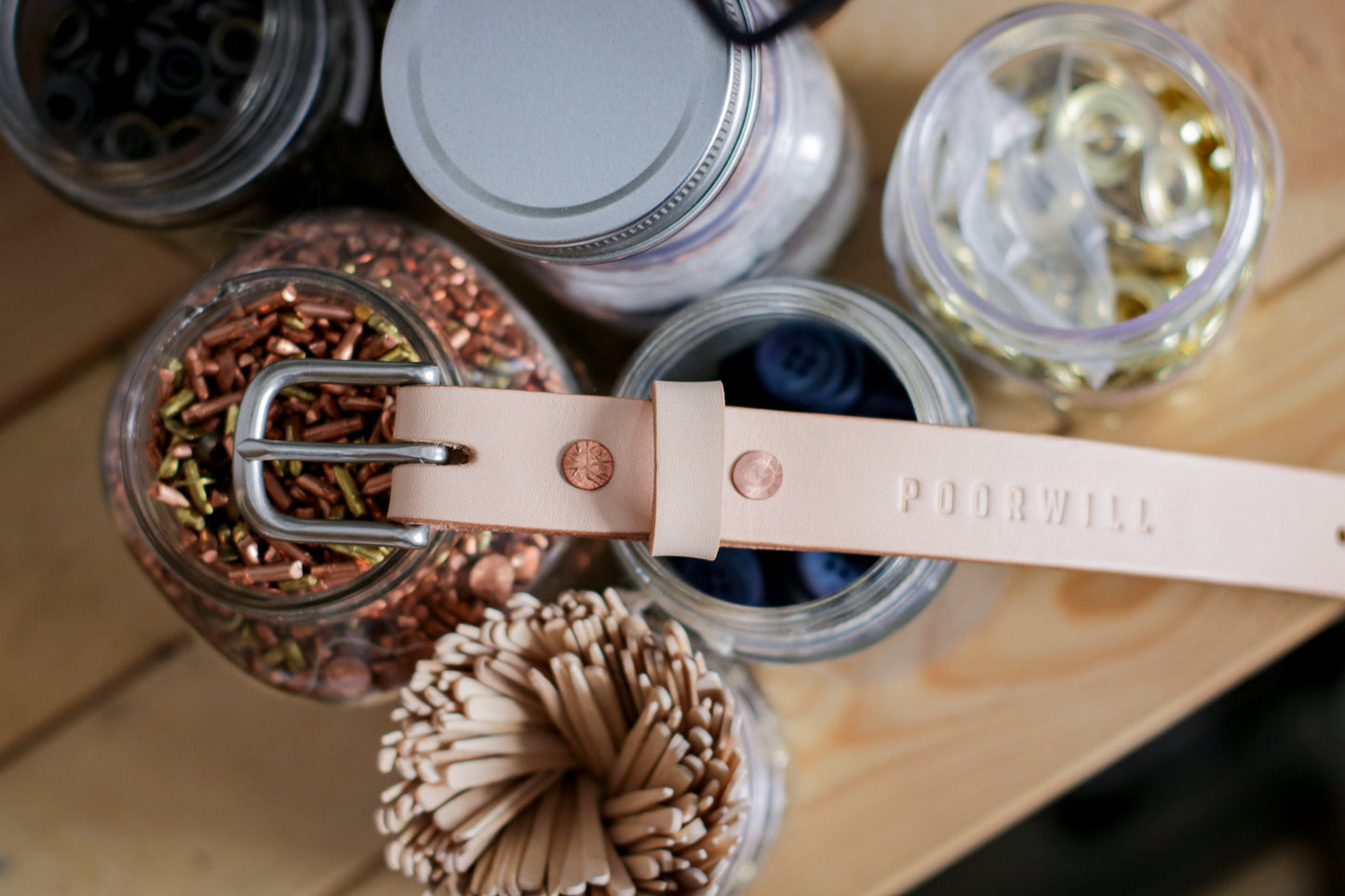 1” Leather Belt | NATURAL VEG-TAN