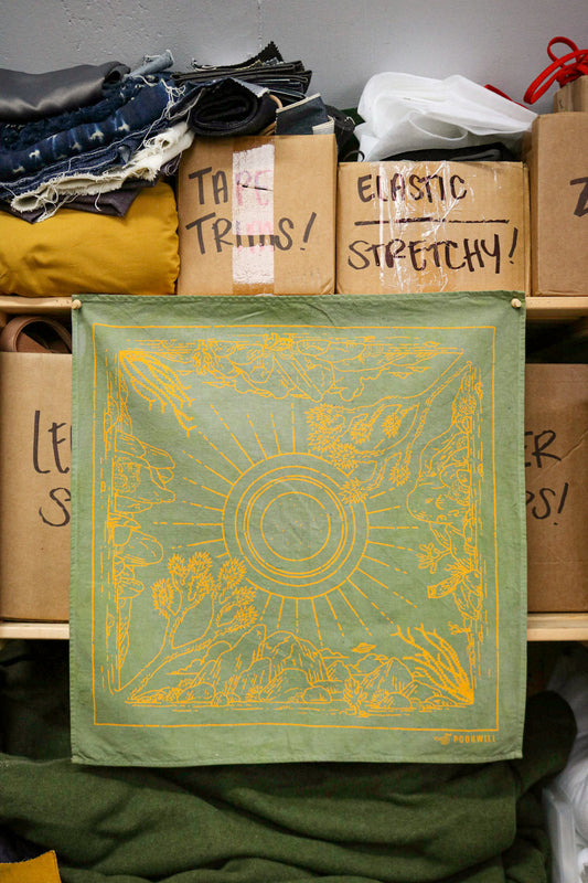 Standard Bandana - JOSHUA TREE | GREEN APPLE JAWBREAKER + GOLD TOOTH