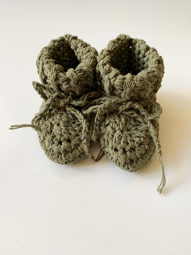 Cotton tie booties